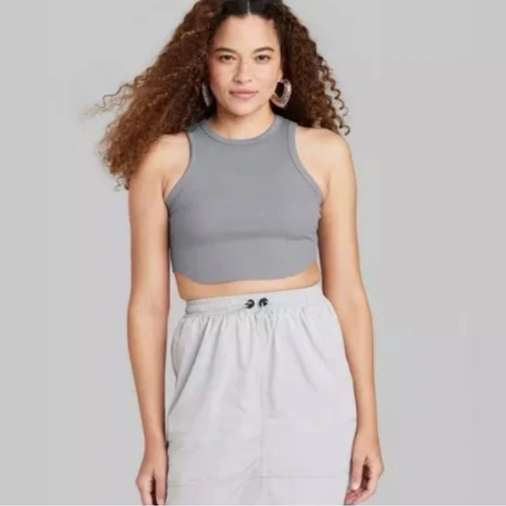 Wild Fable Gray Crop Top